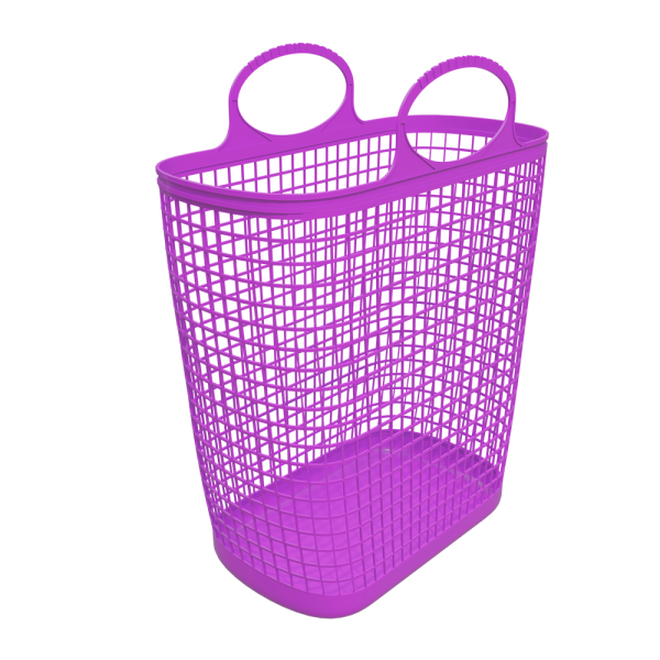 sk_Покупательская сетчатая сумка-корзина Kanguro 27 литров, пластиковая, 390х210х510мм, Фиолетовая