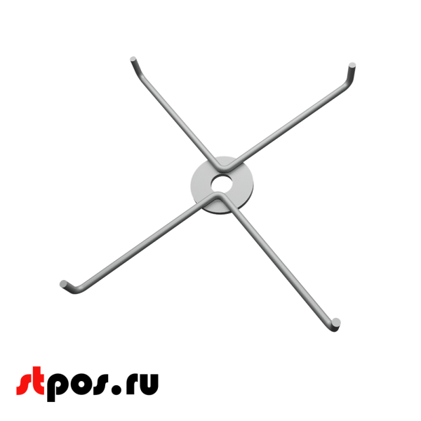 00_Дисплей Лайт 4 крючка, RAL9006, Серебристый