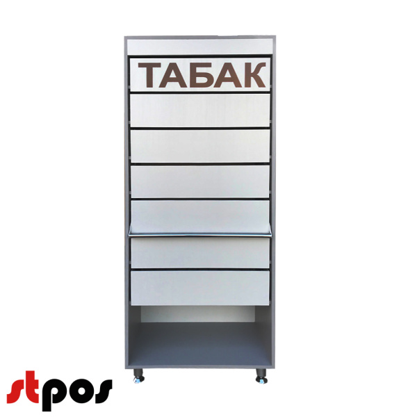 00_Диспенсер сигаретный ЛДСП, 5 полок по 7 видов, 536х420(320)х1456