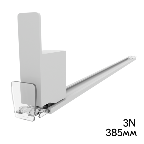 sk_Пружинный толкатель 15х68 мм FORTA SLIMA-1 3N, с ограничителем 20х25 мм, 3 ньютона, 385 мм, серый