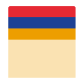 Шелфстоппер stpos ФЛАГИ (Армения) из ПЭТ 0,3мм в ценникодержатель, 70х75 мм, бежевый