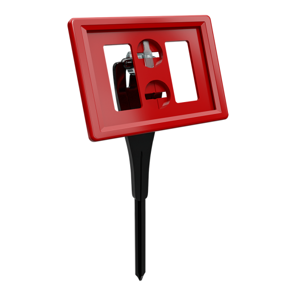 sk_Рамка ТЕХНО А8 красная, черный держатель TECHNO STICK