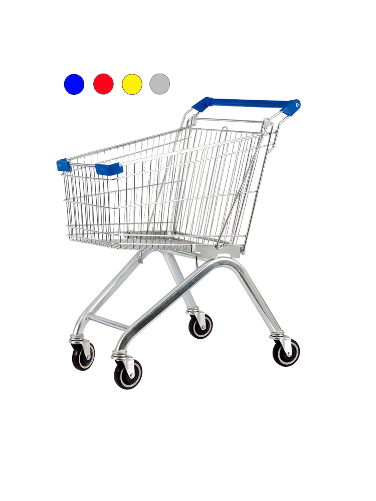 sk_Тележка покупательская 60л, 725х450х950 мм,цинк+лак, (европейский тип), без детского сиденья, Желтый