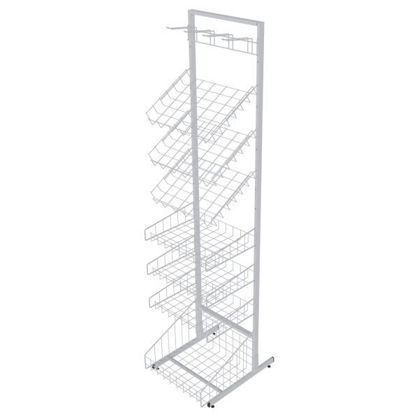sk_НАБОР Стойка прикас. ОДНОСТОРОННЯЯ 440мм, прям. полка 3, наклон. полка 3, корзина 1, гребенка 4-яз.1
