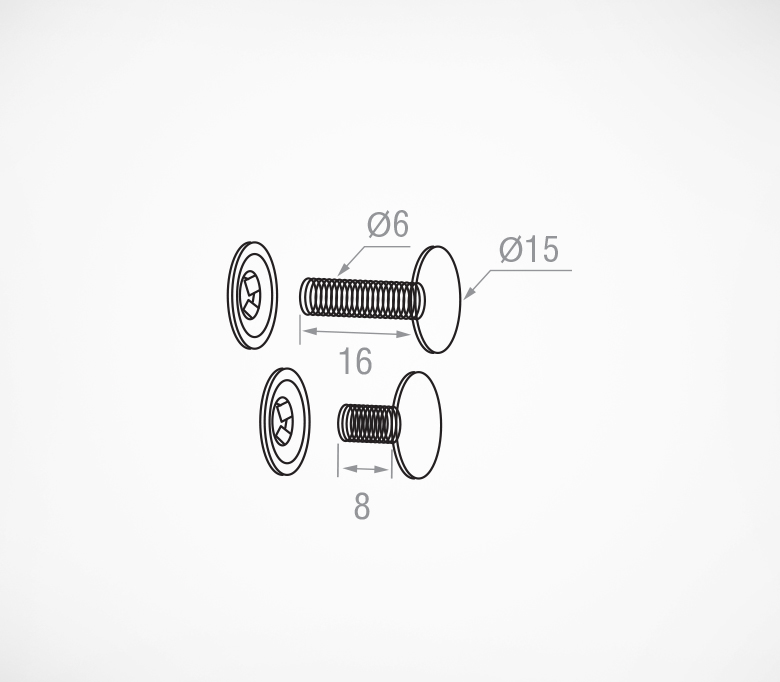 04_Схема_Пластиковый винт-заклепка QUICK LOCK, 8, 16 мм