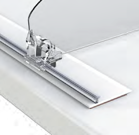 Т-профиль пластиковый шириной 30мм для крепления разделителей на полке T-RAIL30-TM 1250мм вспененный