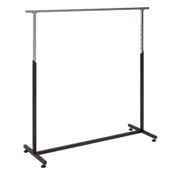 sk_Вешало регулируемое без опор OMV-001.PR 1500х500 мм, h1200-1750 мм, Черный муар, Хром