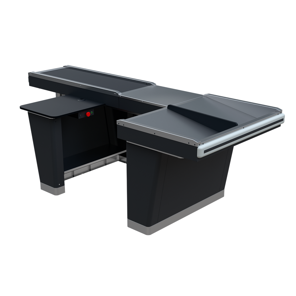 sk_2_Кассовый бокс Stream-XL-260-Т120 (тр-р 120см, ш.нерж.,c выр,шир. нак.),Шагрень,RAL9005 Черный,Левый