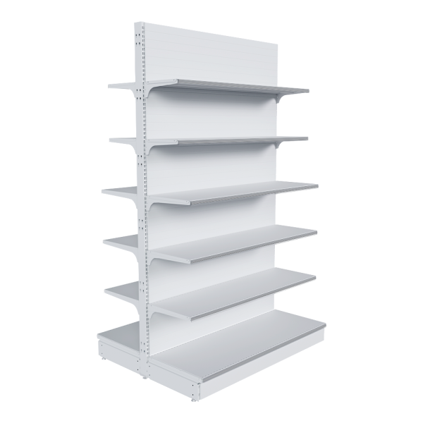 stpos_НАБОР стеллаж 25 70 ГЛУХОЙ островной 2250х1330х500 12 полок, ценникодержатели