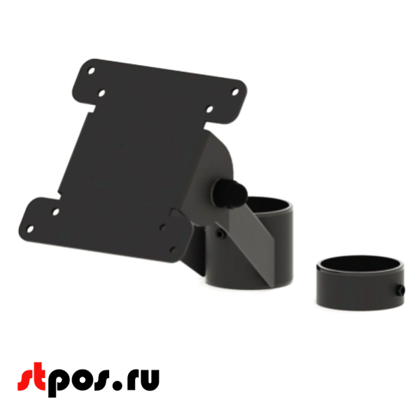 00_Держатель для монитора VESA 75 или 100. Посадочный диаметр 51 мм под стойку, RAL9005, Черный
