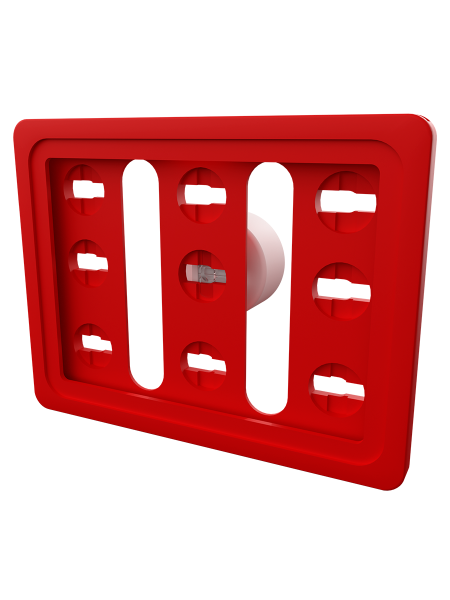 sk_Рамка ТЕХНО А7 красная, белый держатель TECHNO MGT-CLIP