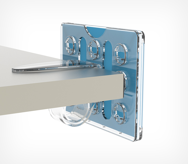 02_Пластиковый держатель-улитка для рамки ТЕХНО МИНИ TECHNO COIL CLIP