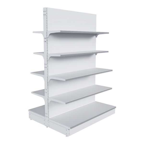 stpos_НАБОР стеллаж 25 70 ГЛУХОЙ островной 1900х1250х500 10 полок, ценникодержатели