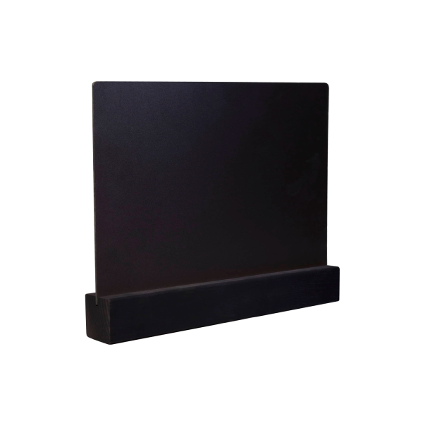 sk_Тейбл-тент горизонтальный, А4, 300х240х40мм, меловой, ПВХ, с деревянным основанием 40х40мм, черным