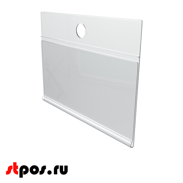 00_Навесной ценникодержатель на крючок DBHH 39 CR, одно отверстие, длина 50мм