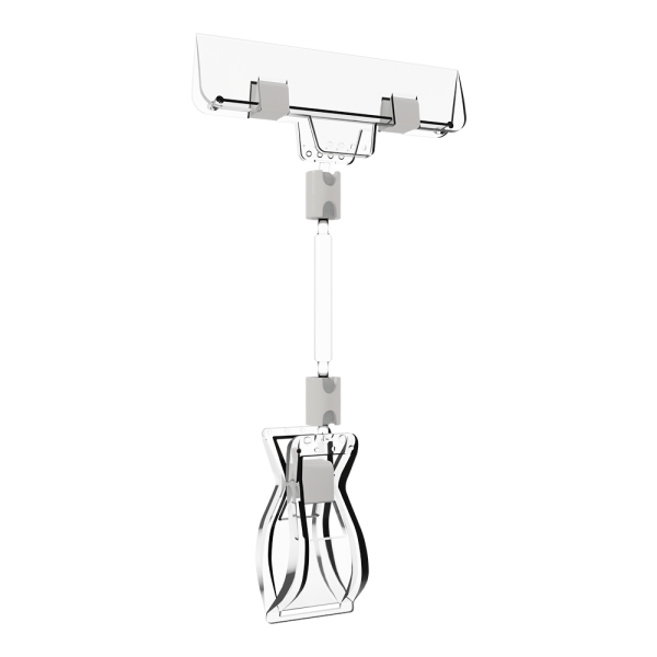 sk_Держатель универсальный на прищепке с широким зажимом высота ножки  50мм FX-CLAMP, Прозрачный