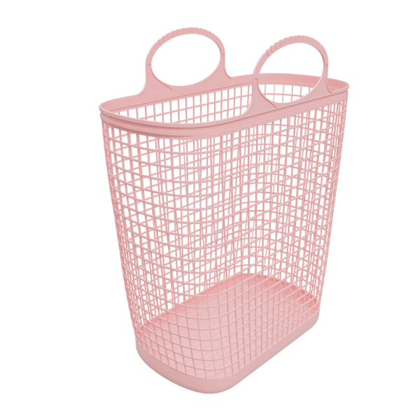sk_Покупательская сетчатая сумка-корзина Kanguro 27 литров, пластиковая, 390х210х510мм, Розовая