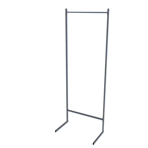sk_Основа прикассовой стойки односторонняя 1850х640мм (торцевая, сборная рама), Глянец, RAL7024 Серый