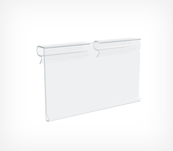 01_Ценникодержатель на крючок откидной RH высота 39 длина ширина 80мм, прозрачный