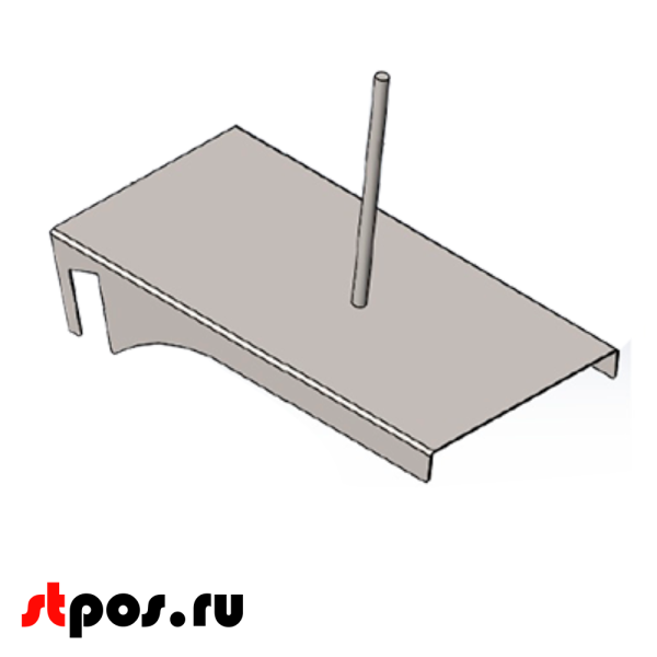 00_Держатель для абразивных дисков, на штангу 30х15 мм, Глянец, RAL9016 Белый