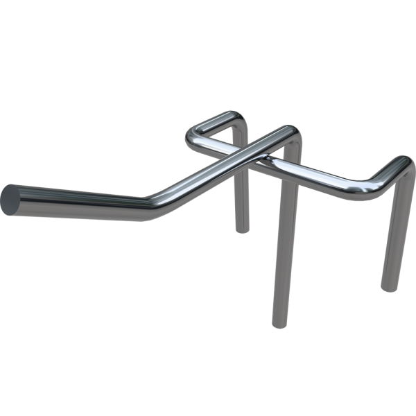 stpos_Крючок на решетку одинарный 50мм, покрытие цинк-хром, d3, шаг 50, BUDGET