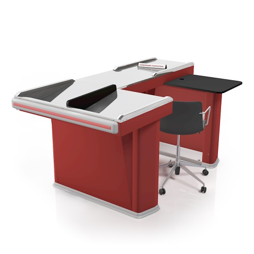 1_Кассовый бокс Stream-XL-200 v3.0 (шлиф.нерж., вырезы ДЯ FT, широкий накопит),RAL3000,Красный,Левый 1_Кассовый бокс Stream-XL-200 v3.0 (шлиф.нерж., вырезы ДЯ FT, широкий накопит),RAL3000,Красный,Левый