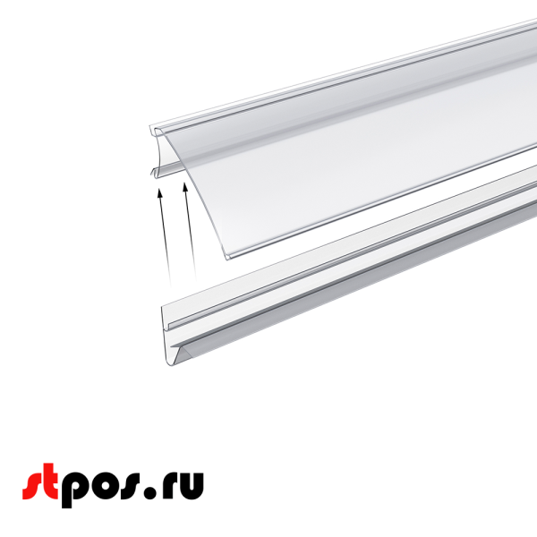 00_Профиль для создания угла наклона ANGLE-SUPPORT-U, 988мм, прозрачный