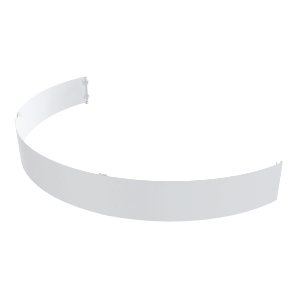 sk_Плинтус торцевой полукруглый база 400 мм (25 серия), Глянец, RAL9016 Белый