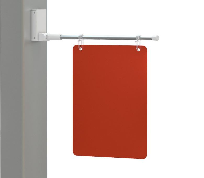 02_Магнитный держатель вывески на крючках с прямой трубкой MAG-SW-TUBE-I