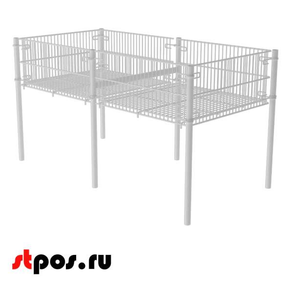 07_Корзина большая, глубина 255 (1355x695x735 мм), RAL9016, Белый
