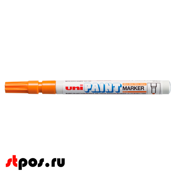 00_Маркер-краска PAINT PX-21 для письма по любой поверхности,толщина линии 0,8-1,2 мм,овальный,ОРАНЖЕВ