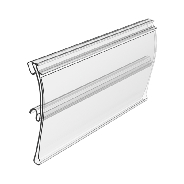 sk_Ценникодержатель полочный HSAC 39, длина 70 мм, ПРОЗРАЧНЫЙ