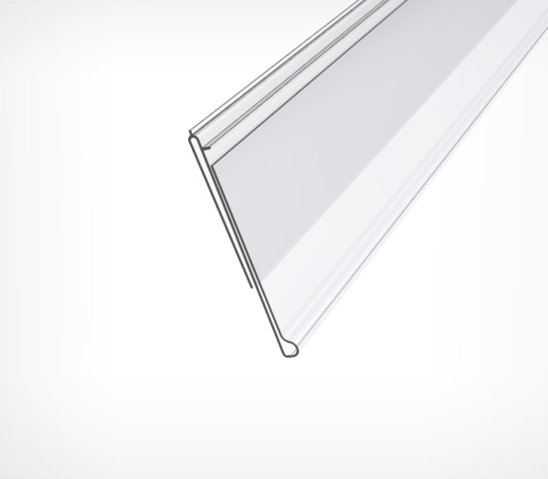 01_Ценникодержатель полочный IP39 длина 985 мм ПРОЗРАЧНЫЙ