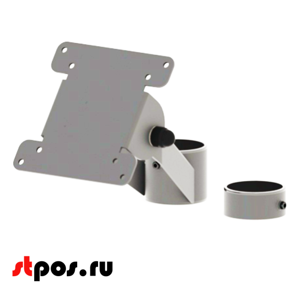00_Держатель для монитора VESA 75 или 100. Посадочный диаметр 51 мм под стойку, RAL7035, Светло-серый
