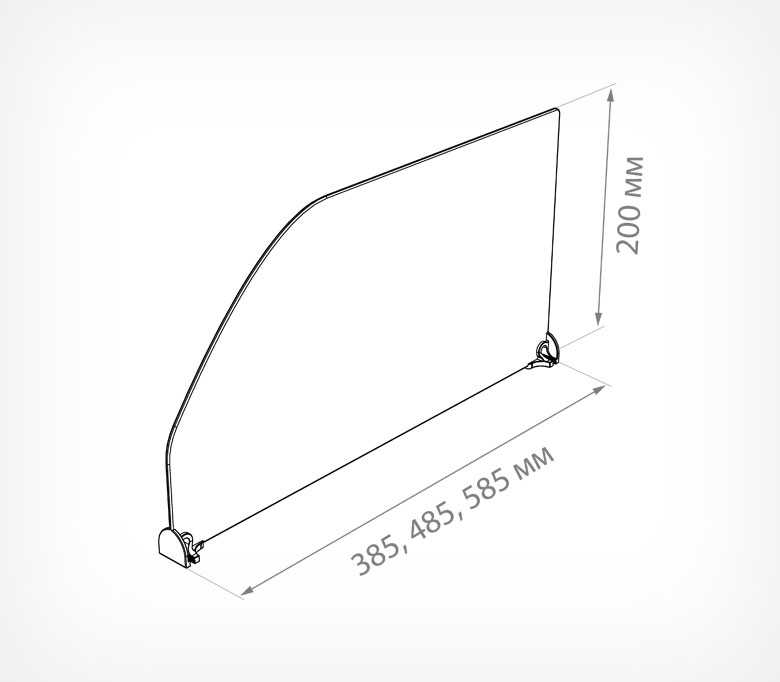 05_Разделитель пластиковый высотой 200 мм DIV200, длина 485 мм