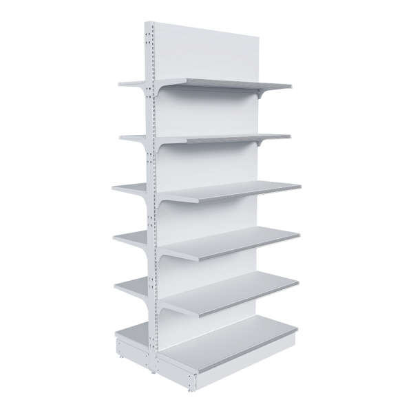 stpos_НАБОР стеллаж 25 70 ГЛУХОЙ островной 2250х1000х400 12 полок, ценникодержатели