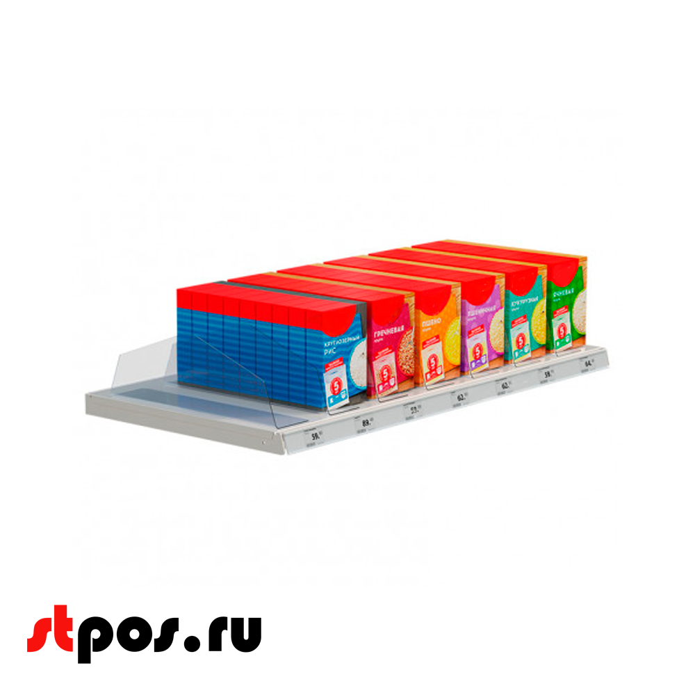 02_Разделитель на L-образном основании DIV-L-SLIM, 480х148х93мм, Прозрачный