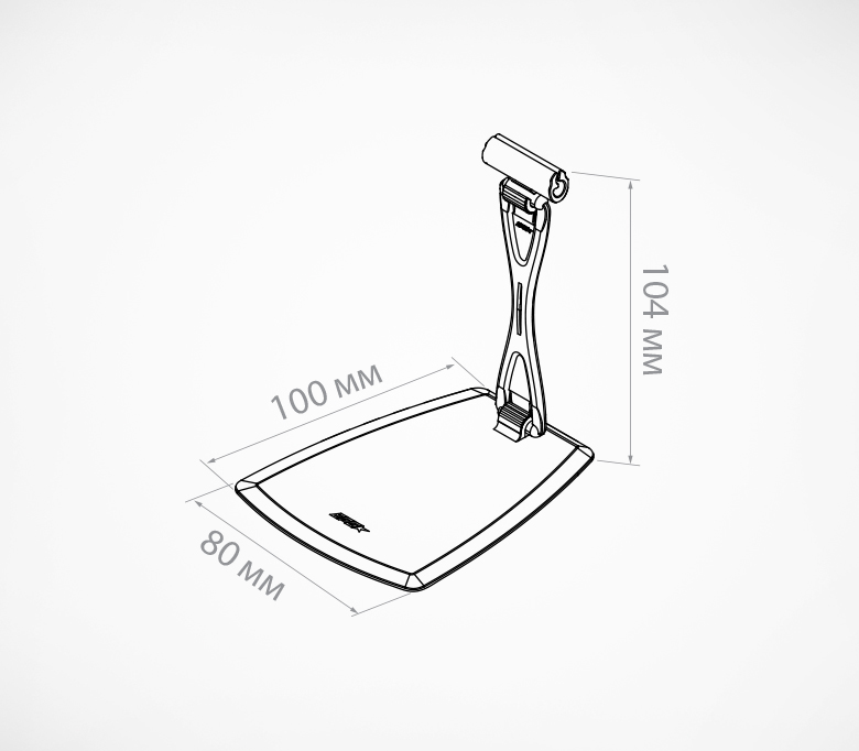 03_Комплект ДЕЛИ настольный с изменяемым углом наклона DELI-UNBO-SET90, Белый