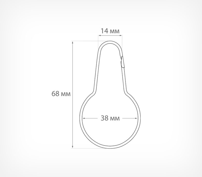 04_Карабин из оцинкованного металла для крепления на трубу CLASP