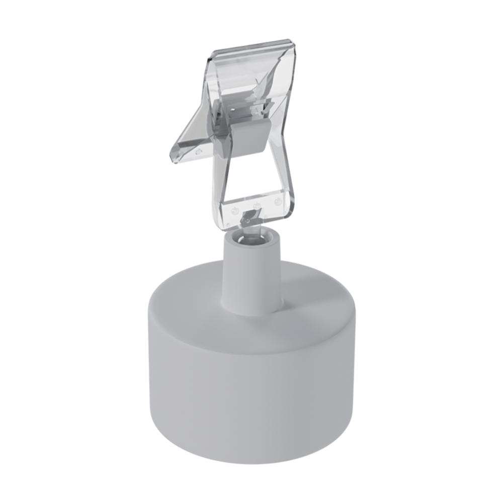 sk_Ценникодержатель на бутылочную крышку 28м BOTTLE CAP-SMALL, ножка   0мм, Белый/Прозрачный