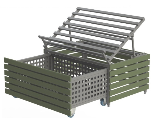 Дисплей фруктово-овощной с выкатным ящиком