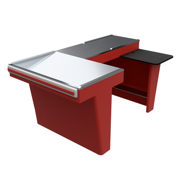 sk_2_Кассовый бокс Stream-XL-180 v2.0 (шлиф. нерж., без вырезов, широкий накоп) RAL 3000, Красный, Правый