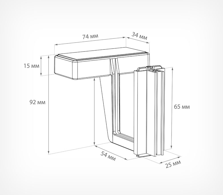 03_Магнитный держатель вывески MAG-GRIP, Белый