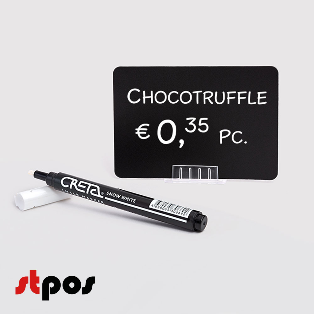 00_Набор держателей ценников CARDFIX 4 (меловой: ценник А7-12шт, маркер-1шт; держатель ценника-12шт)