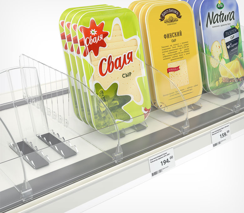 03_Разделитель пластиковый 120мм обламывающийся без ограничителя DIV120-В 385-585мм, Прозрачный