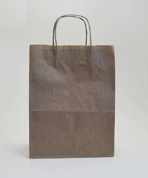 01_Крафт пакет с кручеными ручками, Бурый