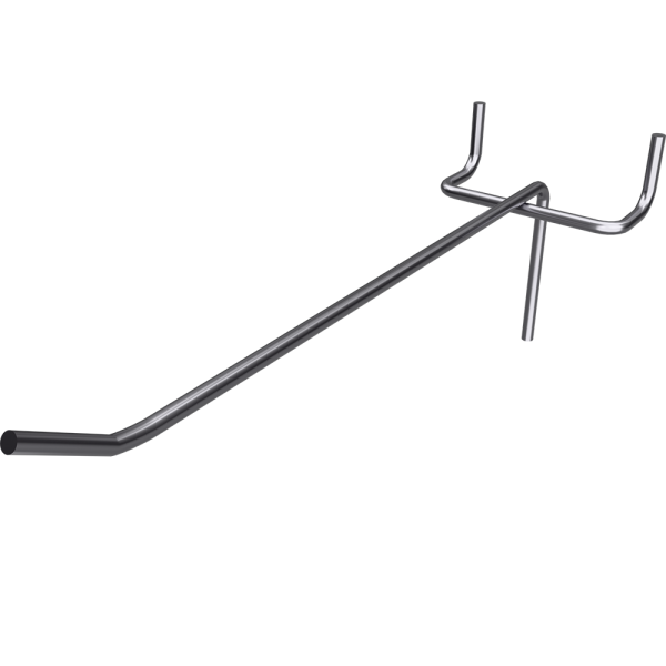 stpos_Крючок для перфорации одинарный 150мм, цинк-хром, d3, шаг 45, BUDGET