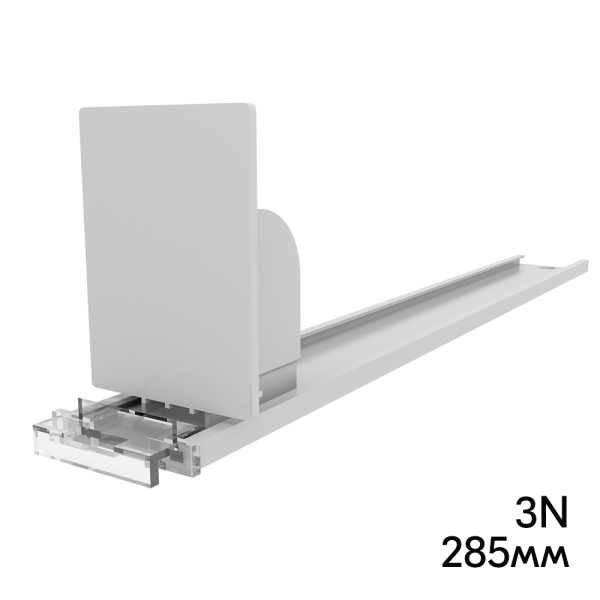 sk_Пружинный толкатель 38х50мм FORTA NORMA-0 3N, 3 ньютона, без ограничителя, 285мм, серый