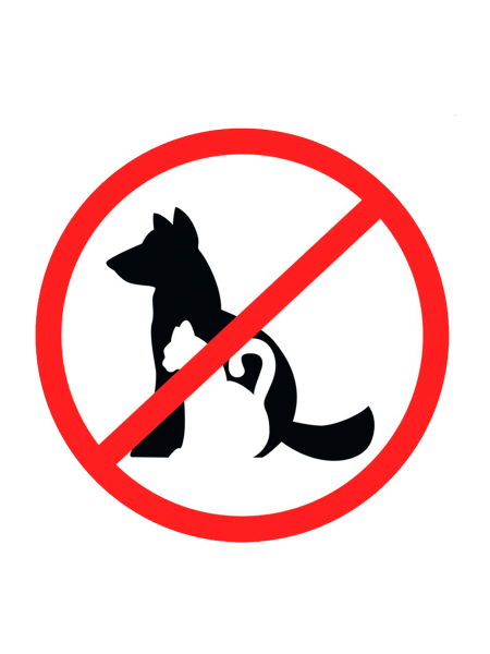 sk_Наклейка С животными вход запрещен d150