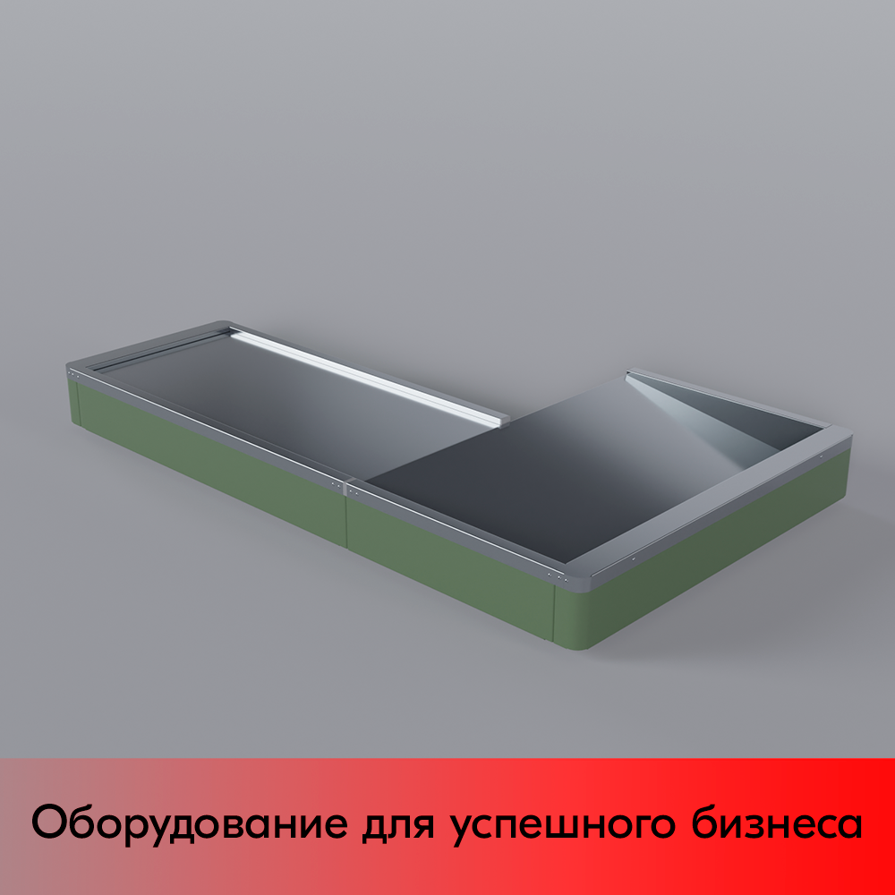 01_Рабочая поверхность для КБ ММ ECO PLUS XL, широкий нак., длина 1900мм, МЕТАЛЛ, RAL6003, Зеленый 01_Рабочая поверхность для КБ ММ ECO PLUS XL, широкий нак., длина 1900мм, МЕТАЛЛ, RAL6003, Зеленый